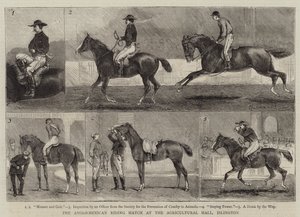 Anglo-Meksykański Mecz Jeździecki w Hali Rolniczej, Islington autorstwa Alfred Chantrey Corbould