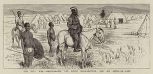 Wojna Zulusów, Dabulamanzi, przyrodni brat króla i jego doradcy autorstwa Alfred Chantrey Corbould