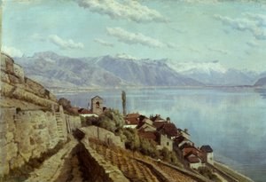 Miejscowość Saint-Saphorin autorstwa Alfred Chavannes