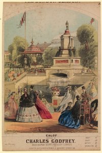 Galop. Pokazuje ogród Królewskiego Towarzystwa Ogrodniczego, który powstał z okazji wystawy z 1862 r. autorstwa Alfred Concanen