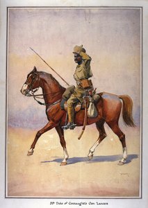 Żołnierz 31. Lansjera Księcia Connaught, Daffadar, Dekhani Mahratta, ilustracja do „Armie Indii” majora G.F. Macmunn, wydana w 1911, 1910 autorstwa Alfred Crowdy Lovett
