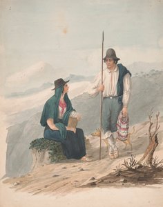 Mężczyzna i kobieta z Chasna-Teneryfa autorstwa Alfred Diston