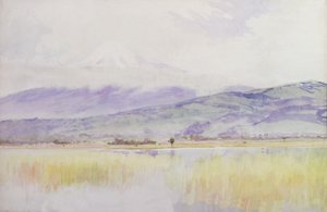 Fuji-San, ok.1889 (akwarela na papierze) autorstwa Alfred East