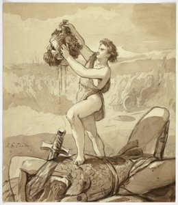 Dawid i Goliat autorstwa Alfred Edward Chalon