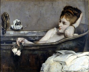 Alfred Stevens: „Łaźnia” 1867. Muzeum Narodowe Compiègne autorstwa Alfred Emile Stevens
