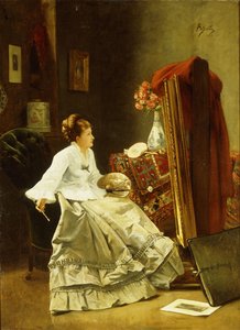 Artysta w pracy autorstwa Alfred Emile Stevens