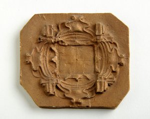 Makieta do ośmiokątnej blaszki (tynk złocony)