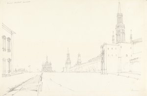 Moskwa, 1827 (grafit na papierze) autorstwa Alfred Gomersal Vickers