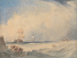 Scena żeglugi w porcie w Dunkierce autorstwa Alfred Gomersal Vickers