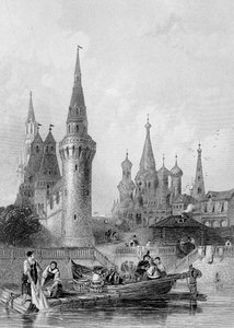Kościół Wasilija Blagennoi, Moskwa, ryt. J. H. Kernot, ok. 1844 autorstwa Alfred Gomersal Vickers