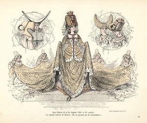Kostium Izabea Bawarskiego, Królowej Francji, nakrycia głowy