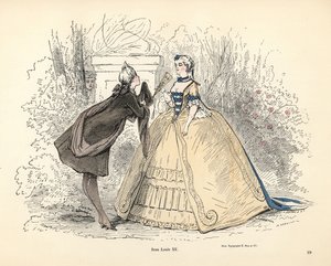 Kostium damski w czasach króla Francji Ludwika XV