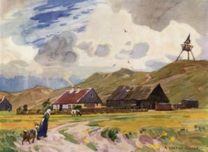Dania: Gamla Skagen (kolor lito) autorstwa Alfred Heaton Cooper