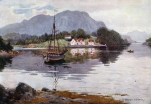 Godosund, fiord Hardanger autorstwa Alfred Heaton Cooper