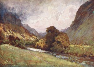 Kraina Jezior: Vale of St John, niedaleko Keswick (kolorowa litografia) autorstwa Alfred Heaton Cooper