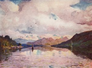 Refleksje, Kylemore Lough autorstwa Alfred Heaton Cooper