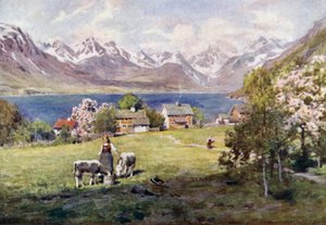 Fiord Romsdal, z Naes autorstwa Alfred Heaton Cooper