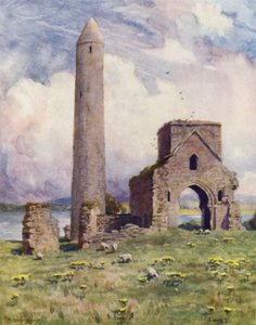 Okrągła Wieża i Opactwo, Wyspa Devenish autorstwa Alfred Heaton Cooper