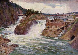 Wodospad Trollhattan autorstwa Alfred Heaton Cooper