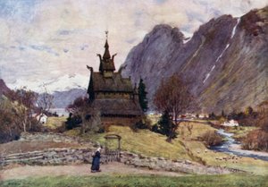 Kościół klepkowy Vik, Sogne Fjord