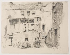 Poniedziałkowy poranek w Charlestown, ok. 1877-1922 (ołówek) autorstwa Alfred Heber Hutty