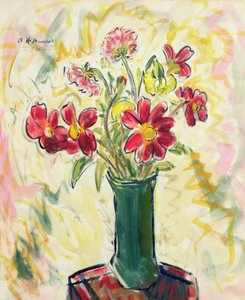 Kwiaty w zielonym wazonie autorstwa Alfred Henry Maurer