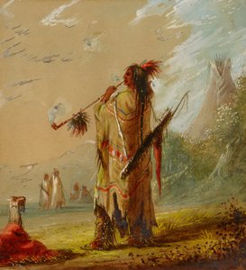 Palenie Indian Shoszonee, ca. 1860.