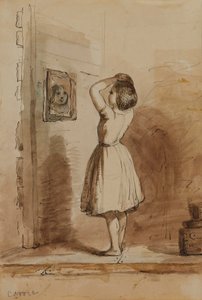 Carrie. Toaleta – w „Broken Mirror” autorstwa Alfred Jacob Miller