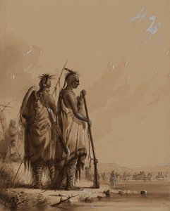 Przeprawa do północnego ramienia rzeki Platte autorstwa Alfred Jacob Miller