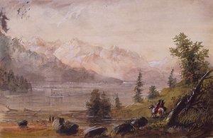 Indyjscy łowcy szukający zwierzyny łownej, ok. 1837 (ołówek, akwarela i gwasz na papierze) autorstwa Alfred Jacob Miller
