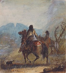 Sioux Women, Cut Rocks in the Distance, ok. 1837 (ołówek, akwarela i gwasz na papierze) autorstwa Alfred Jacob Miller