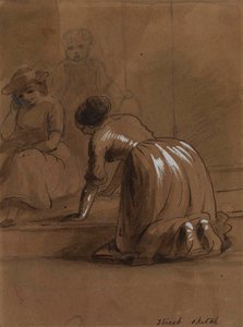 Szkic uliczny. Schody do prania autorstwa Alfred Jacob Miller