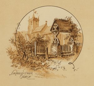 Kościół Sandringham, Norfolk (chromolitho) autorstwa Alfred Johnson
