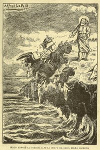 Ilustracja Alfreda Le Pete (1841-1909) w Gros-Jean et son cure autorstwa Alfred Le Petit