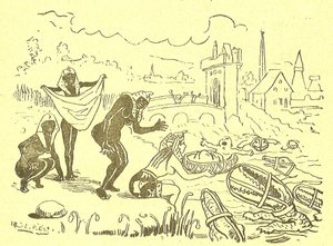 Ilustracja Alfreda Le Pete (1841-1909) w Gros-Jean et son cure autorstwa Alfred Le Petit