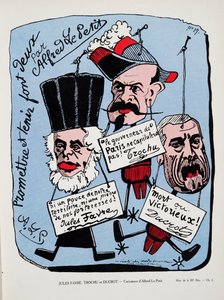 Jules Favre, Trochu i Ducrot, z Historii III RP, t. I, Historia polityczna, wyd. 1933 (kolor lito) autorstwa Alfred Le Petit
