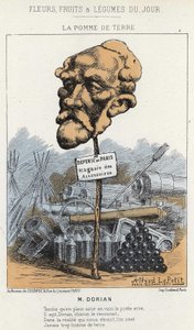 La Potato: Karykatura o Dorianie - ch. z 20.01.1871 w „Kwiaty, Owoce i Warzywa Dnia” autorstwa Alfred Le Petit