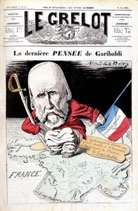 Ostatnia myśl Garibaldiego. Karykatura w Le Bell