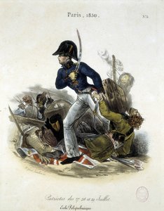 Politechnik w czasie rewolucji 1830 przez Lemerciera.
