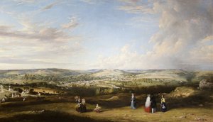 Stroud z okolic Rodborough Fort, Gloucestershire autorstwa Alfred Newland Smith