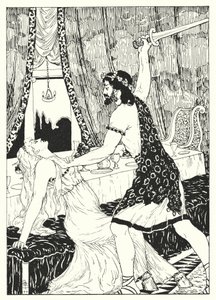 Prawdziwa historia Lucjana: Lucjan i kobieta na oślich nogach (rycina)