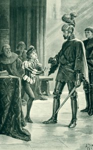 Admirał Sir Andrew Wood i James IV, ilustracja z „Historii narodu szkockiego” Thomasa Thomsona autorstwa Alfred Pearse
