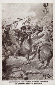 Krutchkoff, Kozak, zdobywając pierwszy Krzyż Świętego Jerzego I wojny światowej autorstwa Alfred Pearse