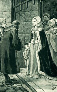Królowa Małgorzata, wdowa po Jakubie IV, przeciwstawia się szlachcie autorstwa Alfred Pearse