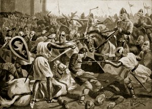 Robert wzięty do niewoli w Tinchebral, 1106, ilustracja z „Hutchinson