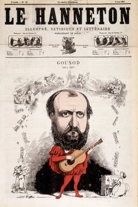 Kapłan majowy 1867. Karykatura Charlesa Gounoda (1818 - 1893), francuskiego kompozytora. przez Alfreda Le Petité. autorstwa Alfred Petit
