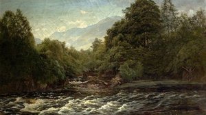 The Salmon Pool (Salmon Pool on the Spean, Szkocja), 1880 autorstwa Alfred Pizzey Newton
