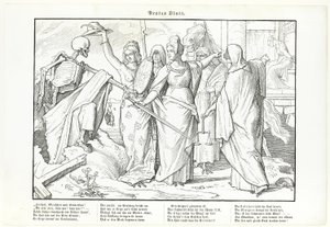 Również taniec śmierci, płyta I autorstwa Alfred Rethel