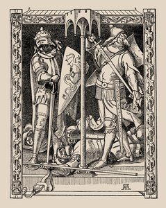 Die Nibelungen. Jak sir Dietrichs wszyscy zostali zabici, 1840-1841. autorstwa Alfred Rethel