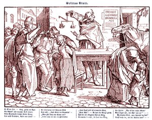 Totentanz 1848: Śmierć dowodzi, że wszyscy ludzie są równi autorstwa Alfred Rethel